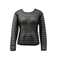 thumbnail image 1 of Ropa Playa Ocean Pacific para Mujer Blusa Corta Tejida Manga Larga Cuello Redondo Negro Talla G, 1 of 4