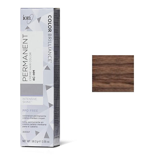 5N Light Brown , Ion Color Brilliance Permanent Creme Hair Color ( oz),  hair scalp beauty - Pack of 1 w/ Sleek Teasing Comb 