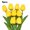 Yellow, variant on Limei Floral Simulation Eco-friendly 5Pcs Reusable Artificial Flower Plants Realistic Presentable for Office