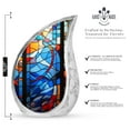 thumbnail image 2 of SUBSH Stained Glass Small Urns For Human Ashes - Urns For Human Ashes - Funeral Urns For Ashes - Combo 1 Large & 2 Small - Decorative Urns For Human Ashes - Ashes Keepsake, 2 of 2