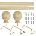 thumbnail image 3 of Mainstays 3/4" Faux Wood Ball Curtain Rod Set, 30-84", 3 of 7