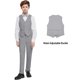 thumbnail image 4 of Chaleco Amazingkitty para niños, gris claro, talla 2, formal, 6 piezas, 4 of 8