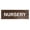 Walnut, variant on Basic Nursery Sign (Walnut) - Small