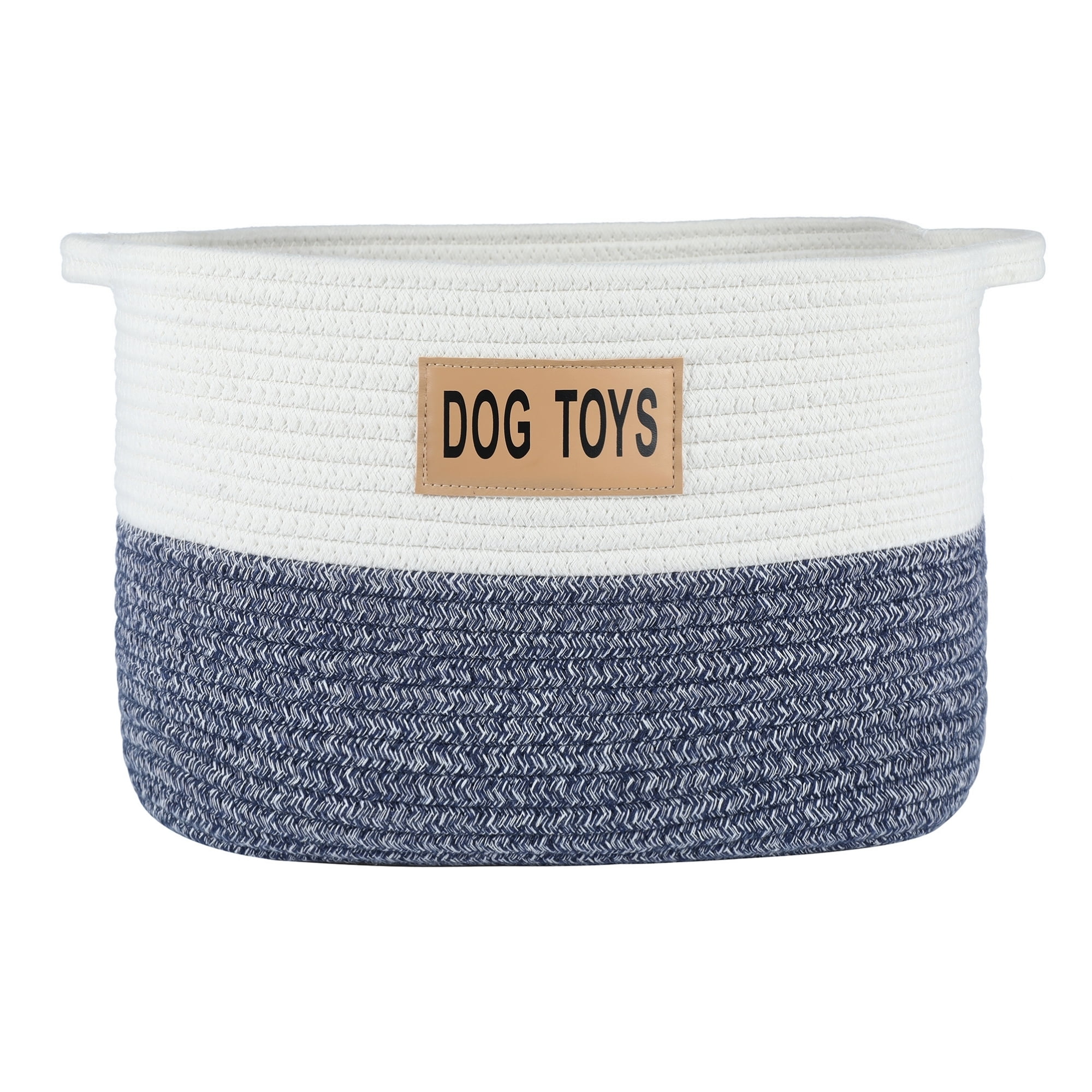 Midlee Two Tone Rope Dog Toy Storage Basket