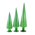 thumbnail image 4 of Christmas Festive Green Trees Glass Set Of Three Easter Spring Green3, 4 of 4