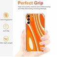 thumbnail image 5 of Deep Orange Groovy Swirls Case for Samsung Galaxy S23 ,Aesthetic Art Design Pattern TPU Shock Proof Cover Case, 5 of 6