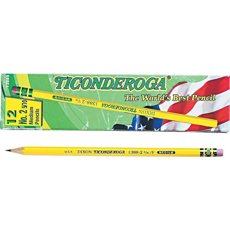 Ticonderoga Pencil No 2.5 Medium Tip Yellow Pack of 12