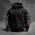 thumbnail image 3 of IWRICH USA Flag Graphic Hoodies for Men Western Pullover Sweatshirts Crewneck Big and Tall Fashion Tops Black XXL, 3 of 3