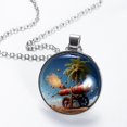 thumbnail image 2 of Glass Circular Pendant Necklace - Women's Jewelry, 2 of 6