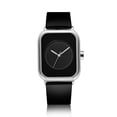 thumbnail image 1 of REBIRTH Reloj cuadrado de movimiento de calidad fina para hombres y mujeres Negro + Platea Eccomum Mirar, 1 of 5