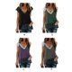 thumbnail image 2 of Jumpingount Mujeres Camiseta V Cuello Encaje Sin Mangas Casual Tops Prendas para la parte del cuerpo Gris oscuro XXL, 2 of 6