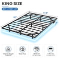 thumbnail image 2 of Awesofurni Floating Bed Frame King Size with Smart LED Lights and Charging Station, Metal Platform Bed Frame, No Box Spring Needed, Black, 2 of 9