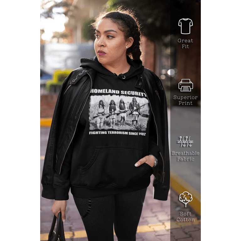 ShirtBANC Homeland Security Hoodie Fighting Terrorism Native American Sweatshirt Walmart