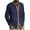 #0162-Navy, variant on Betivan Men's Linen Long Sleeve Shirt, Lapel Button Cardigan Top with Functional Pocket, Lightweight Breathable, Relaxed Fit, for Summer Vacation Daily
