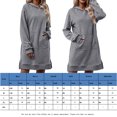 thumbnail image 2 of Vestido con abertura lateral y capucha, ajuste holgado, traje diario con hombros caídos para mujer Ygjytge Gris T M para Mujer, 2 of 5