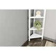 thumbnail image 4 of Pemberly Row 4-tier Corner Traditional Wooden Bookcase in White, 4 of 6