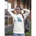 thumbnail image 2 of Map Of Georgia Paint Sweatshirt Women -Image by Shutterstock, Female XX-Large, 2 of 4