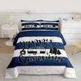 thumbnail image 2 of Homewish Camping RV Car Bedding Comforter Set 2pcs for Female Men Adults,Adventure Theme Twin Comforter Sets Microfiber,Blue White Breathable Bedding Set,Breathable Home Decor, 2 of 8