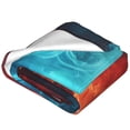thumbnail image 2 of Cauagu Red And Blue Fire Pattern Flannel Bed Blankets,Fleece Blanket Comfortable Air Conditioning Blanket for Sofa Bed Travel Couch & Living Room -40"x30", 2 of 8
