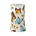 thumbnail image 3 of Picia Butterflies Pattern Women's Workout Tank Top,Breathable Activewear,Slim Fit Athletic Top,Versatile Workout Moisture-wicking top-XX-Large, 3 of 9