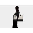 thumbnail image 4 of Personalized Initial Canvas Beach Bag, Monogrammed Gift Tote Bag for Women, 4 of 5