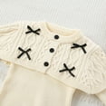 thumbnail image 6 of Lorytime Kids Girls Sweaters with Bows Cape Collar Cute Pullover Button Crewneck Long Sleeve Tops Soild Knitwear 8 Years, 6 of 9