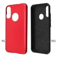 thumbnail image 2 of Motorola Moto E6 PLUS Phone Case Slim Hybrid Armor Shockproof Impact [Shock Absorption] Rubber Dual Layer Rugged Protective Hard PC Bumper Frame & Soft TPU RED Cover for Motorola Moto E6 Plus, 2 of 3