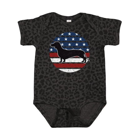 

Inktastic Dachshund Dog USA Flag Gift Baby Boy or Baby Girl Bodysuit