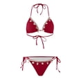 thumbnail image 1 of Trajes de Baño de Bikini de Mujer Nuevo Diseño Dividido de Moda, Bikini Casual Sexy con Almohadilla de Pecho Extraíble, 1 of 5
