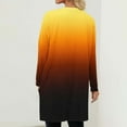 thumbnail image 4 of Charella Long Sleeve Shirts for Women Gradient Color Crew Neck Long Hem Shirts with Pockets Casual Loose Tee (XL, Gold), 4 of 7
