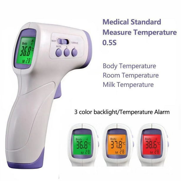 Termometro febbre infrarossi 2 in 1 Termoscanner professionale per febbre  Misuratore temperatura corporea Termometro digitale 