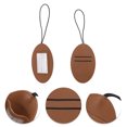 thumbnail image 3 of Unique Bargains 1 Pc Oval Elastic Cord Luggage Tag for Travelling Brown Polyurethane, 3 of 5