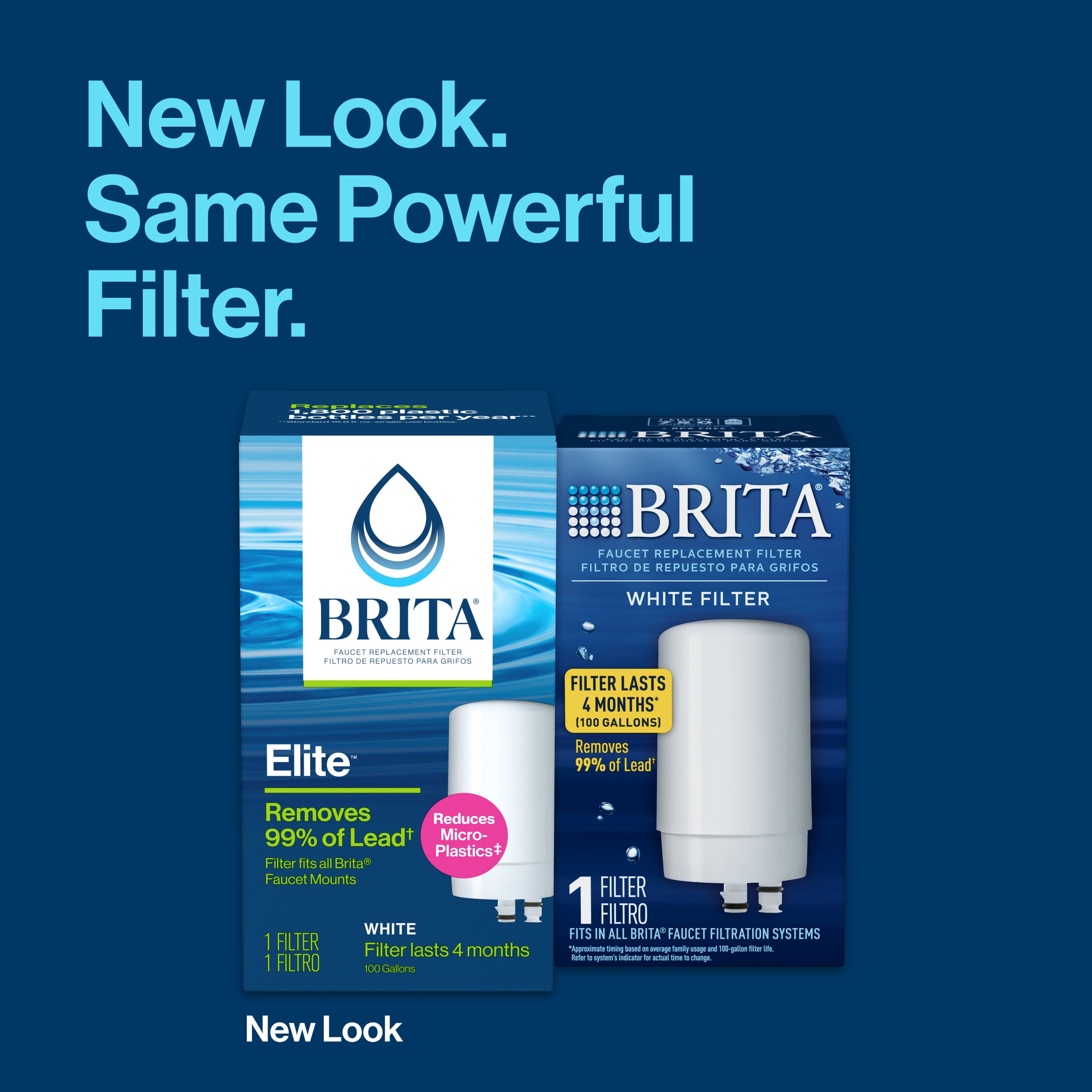 Brita Complete Faucet Mount System, Water Filter Reduces Lead and Chlorine,  White