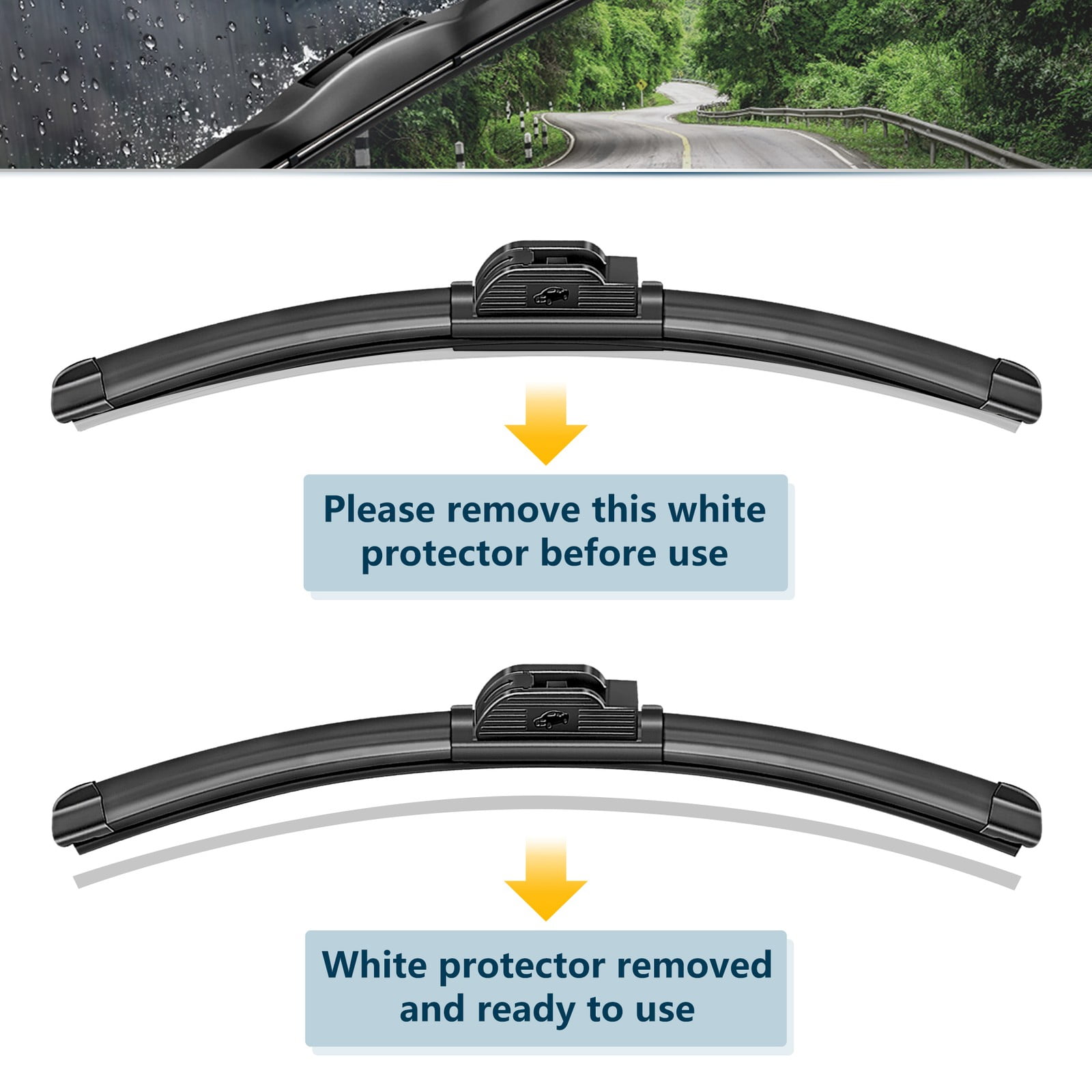 SOCOOL Windshield Wipers Replacement for Subaru Outback 2015-2019 Front Rear Wiper Blades and Rear Windshield Wiper Arm, 26"+17"+14"+12" (Pack of 4), Y29Z462B