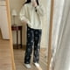 thumbnail image 4 of Pantalones de pijama Kawaii Sanrio Hello Kitty para mujer, ropa informal, pantalones gruesos de felpa suave, dibujos animados, negro, Y2K, 4 of 4