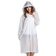 thumbnail image 4 of Impermeable semitransparente polaco Mujeres Hombres Ropa de lluvia portátil para viajes al aire libre Impermeable Espesar Premium Camping con capucha Ponchos Cubierta de lluvia de plástico (M, Blanco), 4 of 5