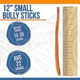 thumbnail image 5 of K9warehouse - Thin Bully Sticks | 12 Inch (25 Count, 15-30g) | Natural | Digestible Dog Treats | Protein Rich Chews | Promote Dental Health | Suitable for All Dog Breeds & Puppies, 5 of 9