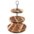 thumbnail image 1 of Soporte de madera de 3 niveles para presentación de huevos y postres negro, 1 of 9
