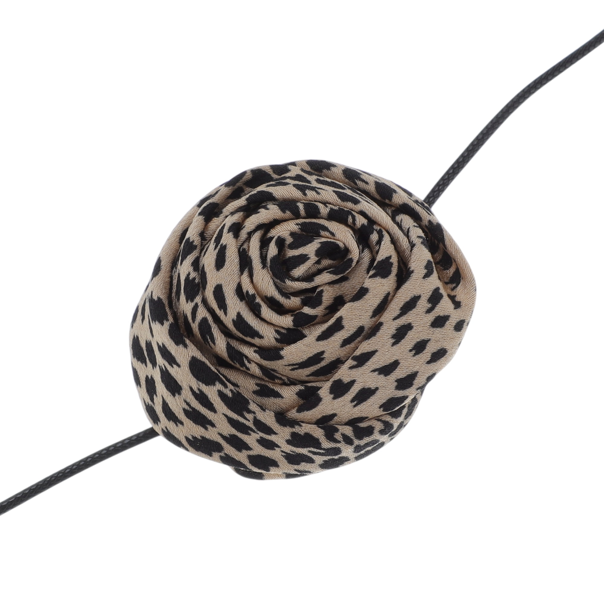 Unique Bargains Rose Choker Necklace 1Pc for Any Occasion Brown, Black