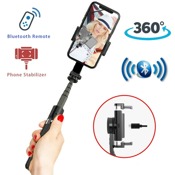 Indigitech Gts One Gimbal Stabilizer For Iphone Android Smartphone Anti Shake Foldable Gimba Tripod Phone Holder Handheld Selfie Stick Vlog Youtuber Live Video Tiktok Walmart Com