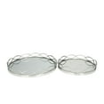 thumbnail image 5 of DecMode 18", 14"W Silver Stainless Steel Mirrored Tray, 2-Pieces, 5 of 7