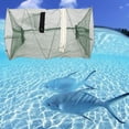thumbnail image 1 of Foldable Crab Net Trap Cast Dip Cage Fishing Bait Fish Minnow Crawfish, 1 of 8