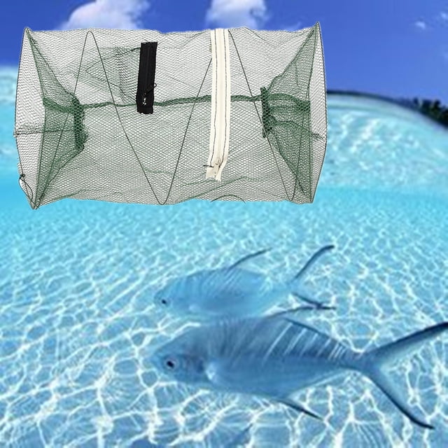 Foldable Crab Net Trap Cast Dip Cage Fishing Bait Fish Minnow Crawfish