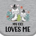 thumbnail image 4 of Inktastic Zebra My Gigi Loves Me Boys or Girls Baby Bib, 4 of 4