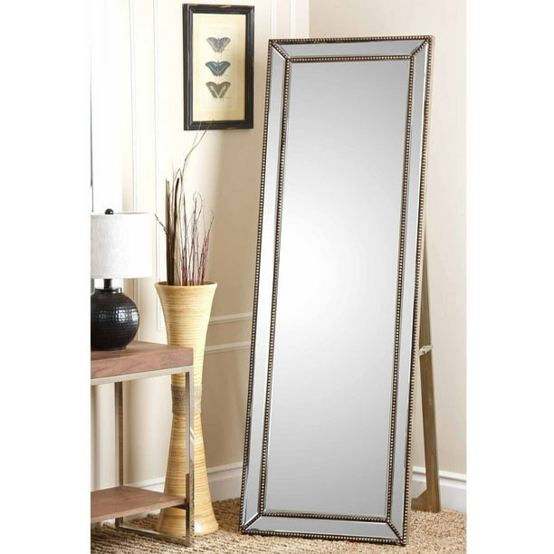 Devon And Claire Berkshire Nailhead Trim Floor Mirror Com Devon And Claire Berkshire Nailhead, Full Length Beaded Floor Mirror