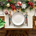 thumbnail image 2 of mubwai Watercolor Nutcrackers Xmas Balls Merry Christmas Placemats Set of 4, 12x18 Inch Seasonal Winter Holiday Table Mats for Party Kitchen Dining Decoration, 2 of 6