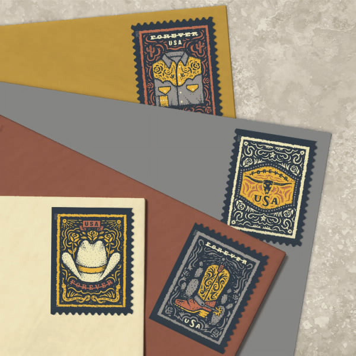 100 Forever Stamps 2021 USPS First-Class Postage Stamp Western Wear 5 Books  (20PCS/Book) – plantationfurn