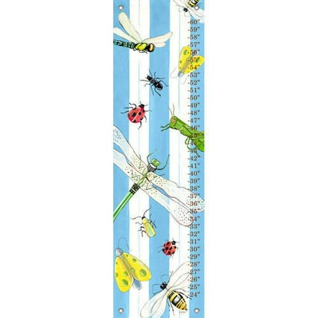 - Oopsy Daisy - Bugs and Stripes Growth Chart 12x42, Shelly Kennedy
