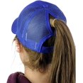 thumbnail image 3 of LAICAIW Ponytail Baseball Cap Messy High Bun Adjustable Mesh Trucker Sun Hat for Women, 3 of 5