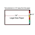 thumbnail image 6 of Legal Landscape Color Blank Tabs, 6 Per Set, for Landscape or Horizontal Binders, for Legal Size Paper, 5 Hole Punched., 6 of 9